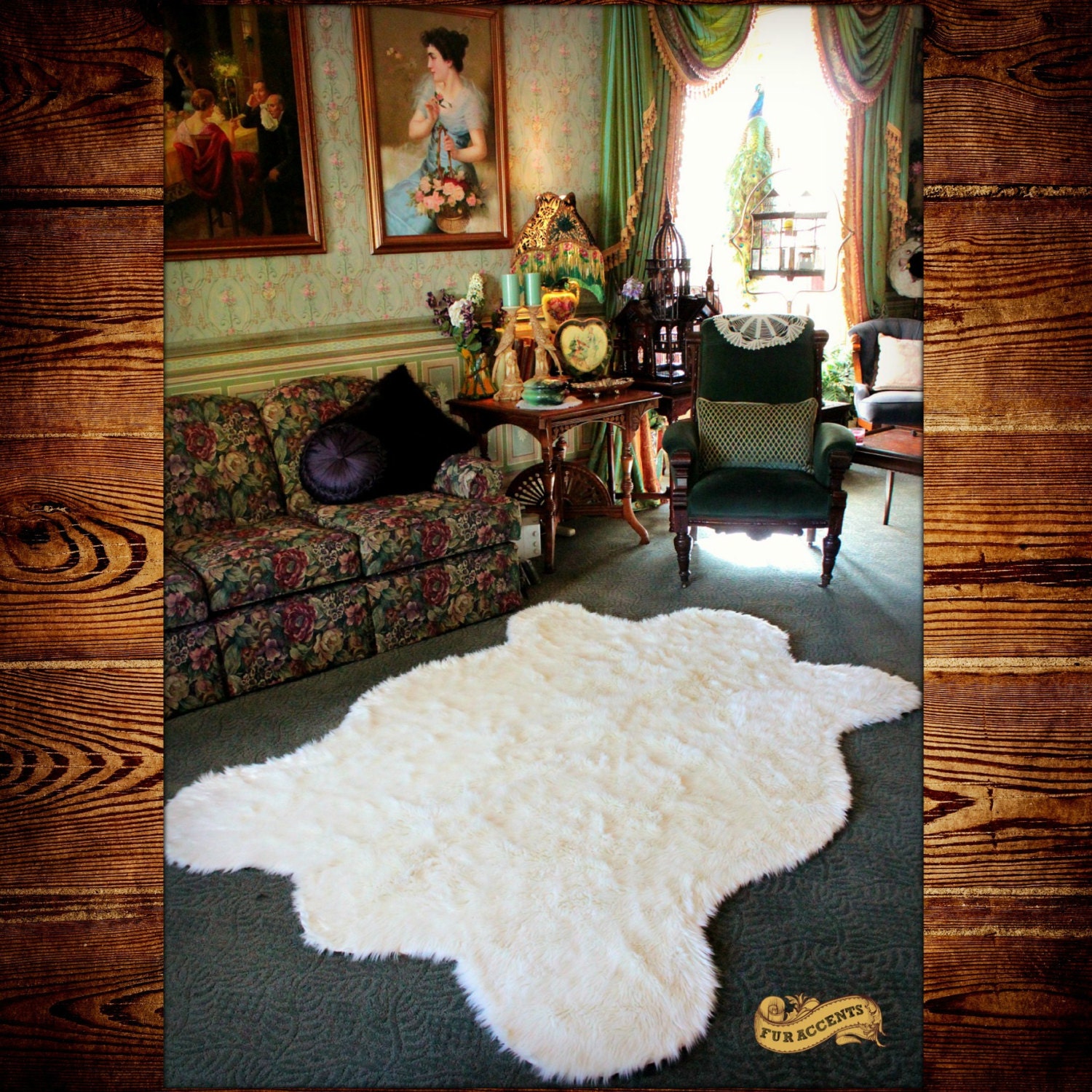 Classic Faux Fur Bear Rug Plush Soft Shaggy Area Carpet Etsy Hong Kong