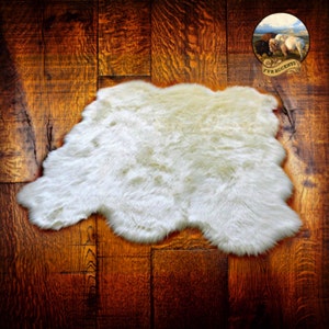 Shaggy Faux Fur Area Throw Rug - Classic - Multi Pelt Octo Sheep Skin - Faux Sheepskin Area Carpet - Thick Shag Pelt - Hide - Designer Decor