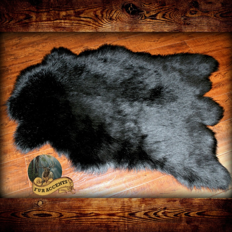 Fur Accents Deer Skin Pelt Rug Faux Fur Throw Unique Etsy
