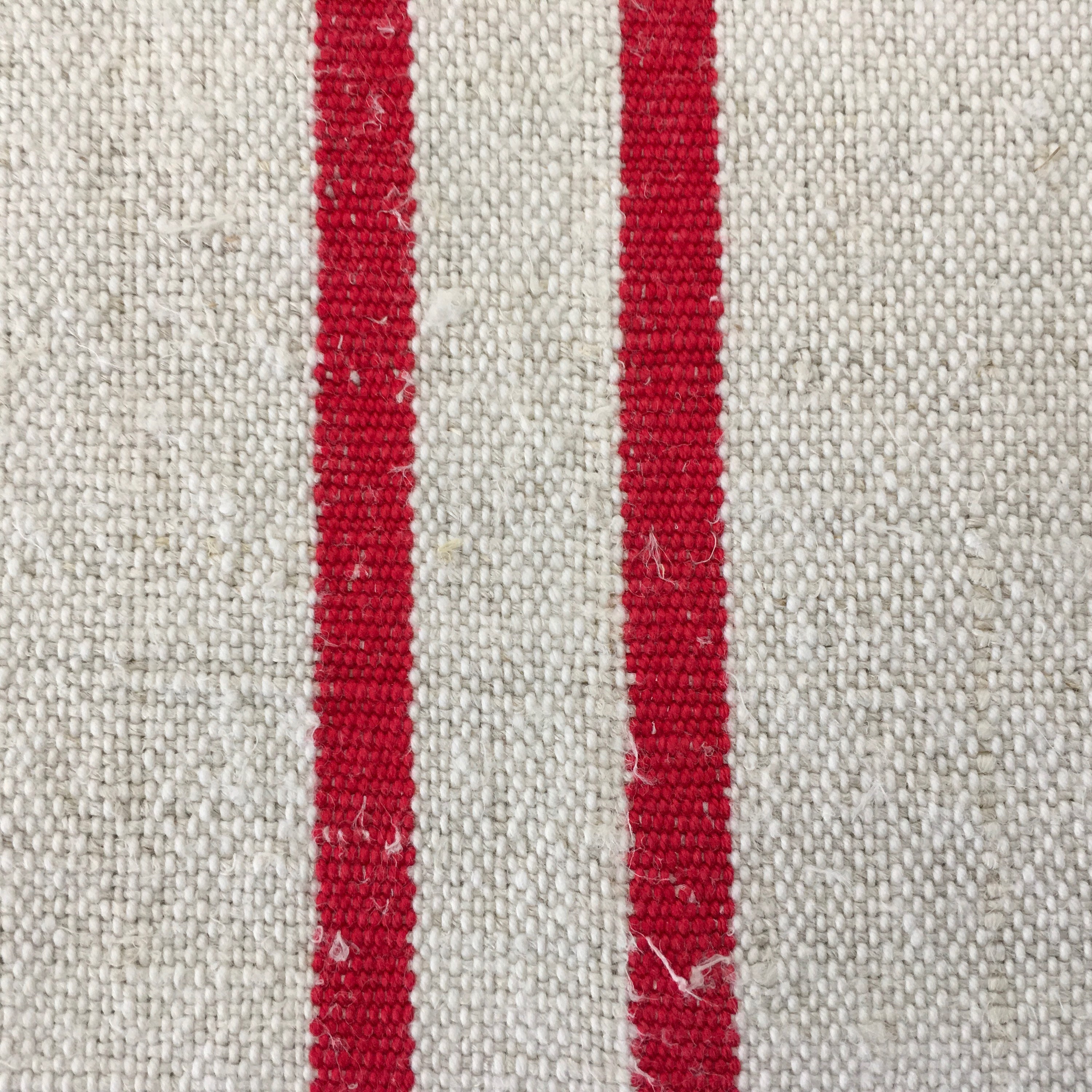 Red Stripe Natural Cotton Linen Sandstone Vintage Linen Fabric One Piece