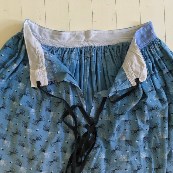 Faded Blue Black and White 50s Circular Skirt Vin… - image 2