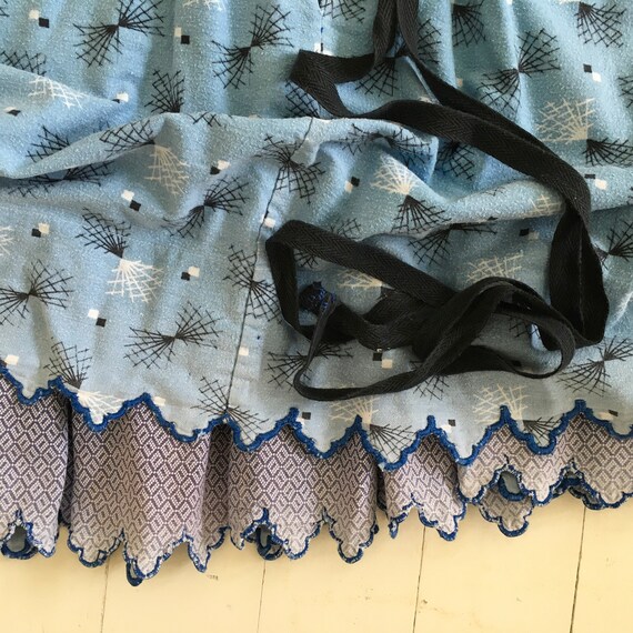 Faded Blue Black and White 50s Circular Skirt Vin… - image 9
