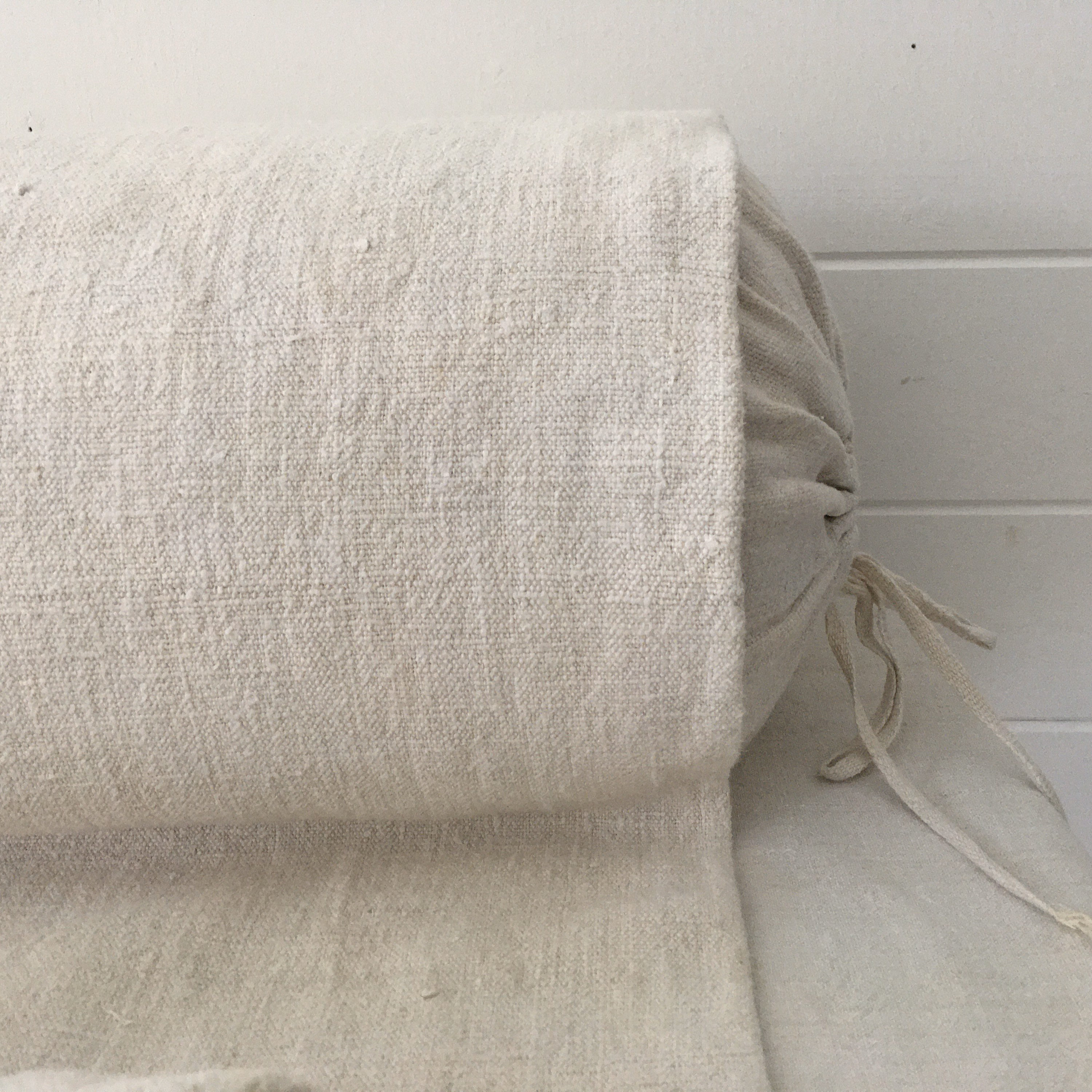 Natural Off White Mattress Cover Linen for Upholstery Sewing Projects