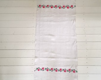 Embroidered Tea Towel Linen
