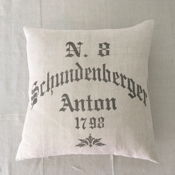 Rustic Linen Pillow Cover