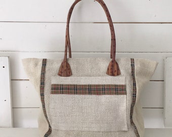 Grain Sack-Rush Handbags