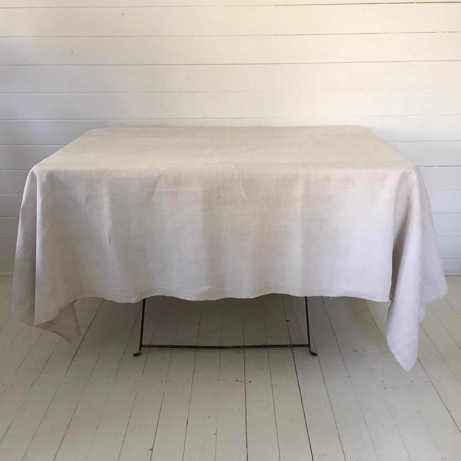 NTS1904 Cream Tablecloth /Sheet Linen for Tables Upholstery