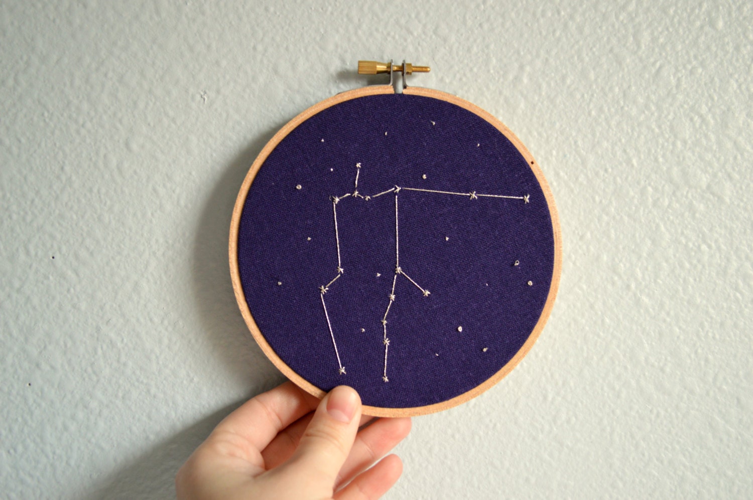 Aquarius Constellation Embroidery Hoop Art Zodiac Star Sign - Etsy Finland