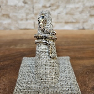 Mixed Sapphire snake ring in Sterling Silver size 6