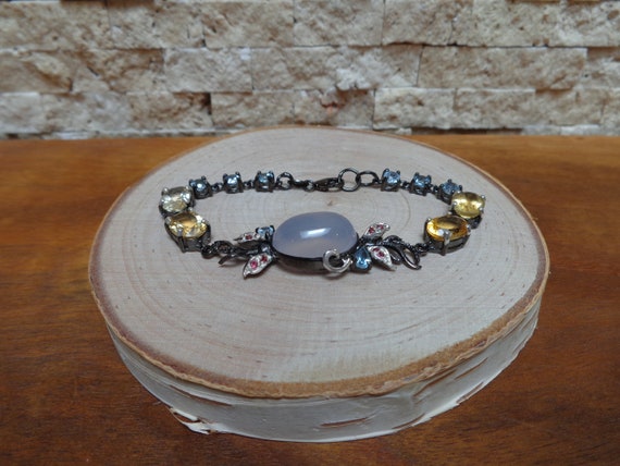 Rose Quartz, Citrine, Aquamarine and Rhodolite Garnet Bracelet in - Main Image