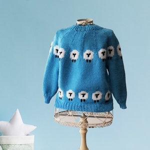 artisan crafted sheep sweater for kids, luxury clothing, merino wool sweater for boys, toddler gifts for girls, cute sweaters with animals