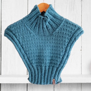 Scaldacollo pettorina, fatto a maglia, Sottogiacca collo alto alpaca e lana, maglieria di lusso, regalo per lei, sciarpa dickie vari colori