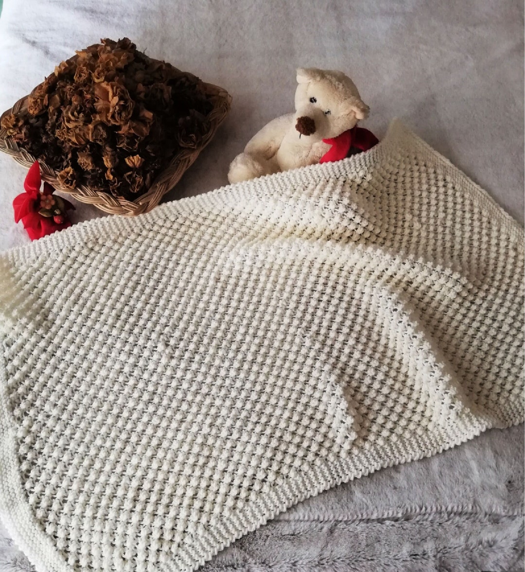 Custom Knit Baby Blanket Pure Merino Wool Stroller Blanket Etsy