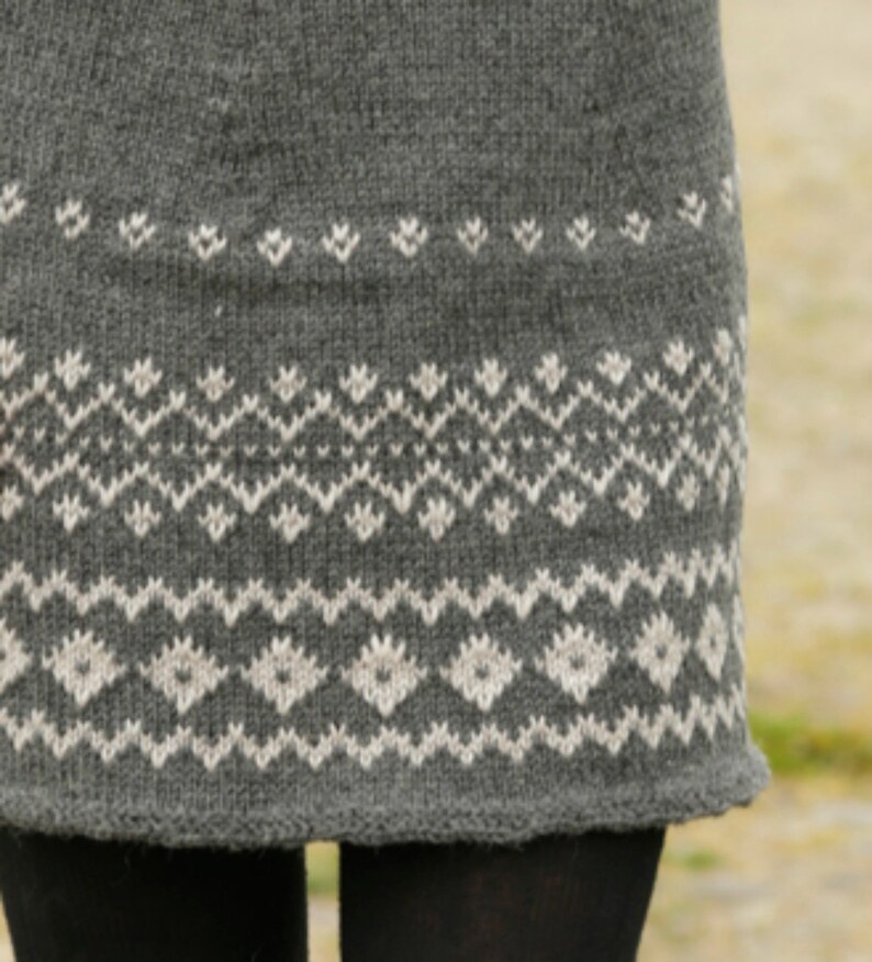 Stricken stricken Sie Rock Tropfen Jacquard-Muster | Etsy