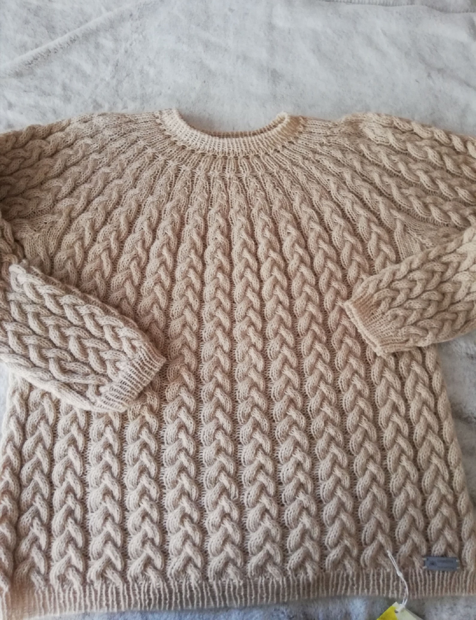 Aran Stitch Cashmere Sweater With Horseshoe Cable Aran Men - Etsy