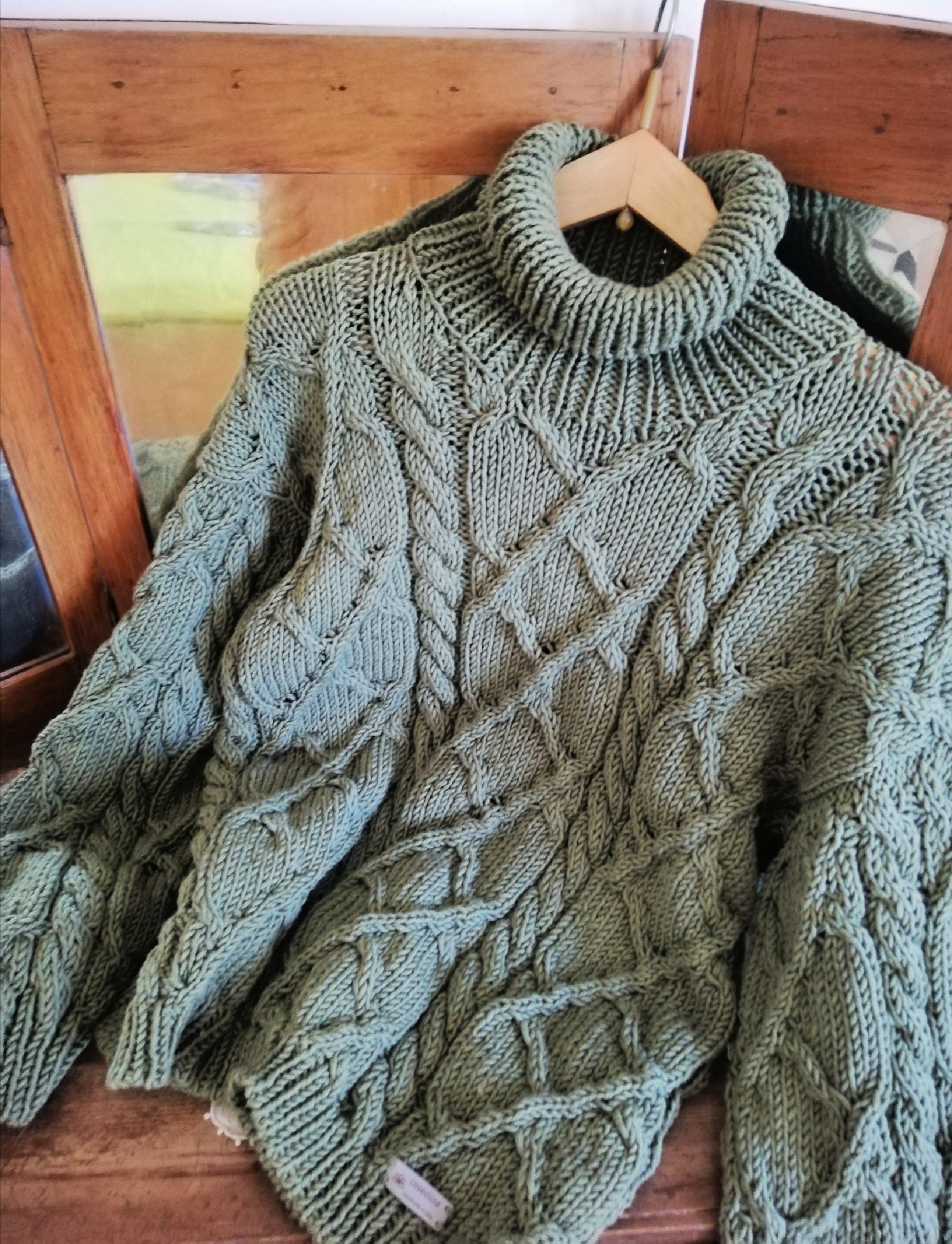 Custom Cable Knit Sweater Men, Cozy Hygge Sweater for Women