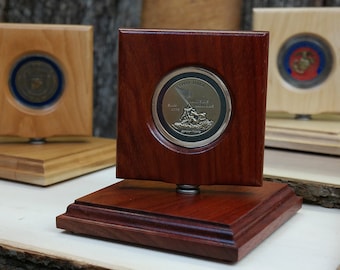 Military Challenge Coin Display - Military Gifts - Coin Display Case - Challenge Coins Stand - Display Case