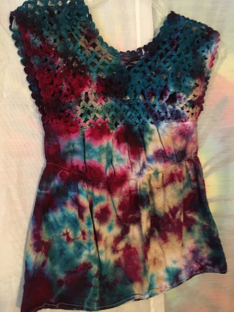 Tie Dyed Womens Blouse Tie Dyed Old Navy Blouse Womens Size M