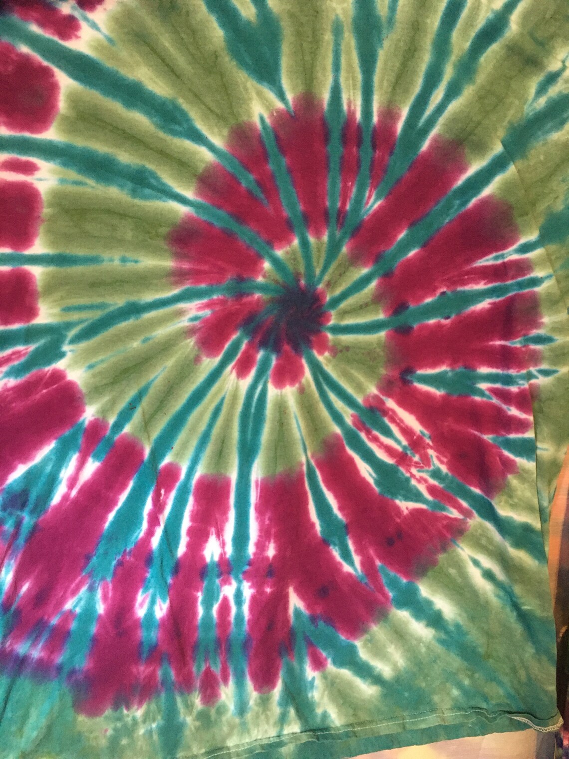 Tie Dye Tie Dyed T Shirt Starburst Spiral Tie Dye Mens 2 Etsy