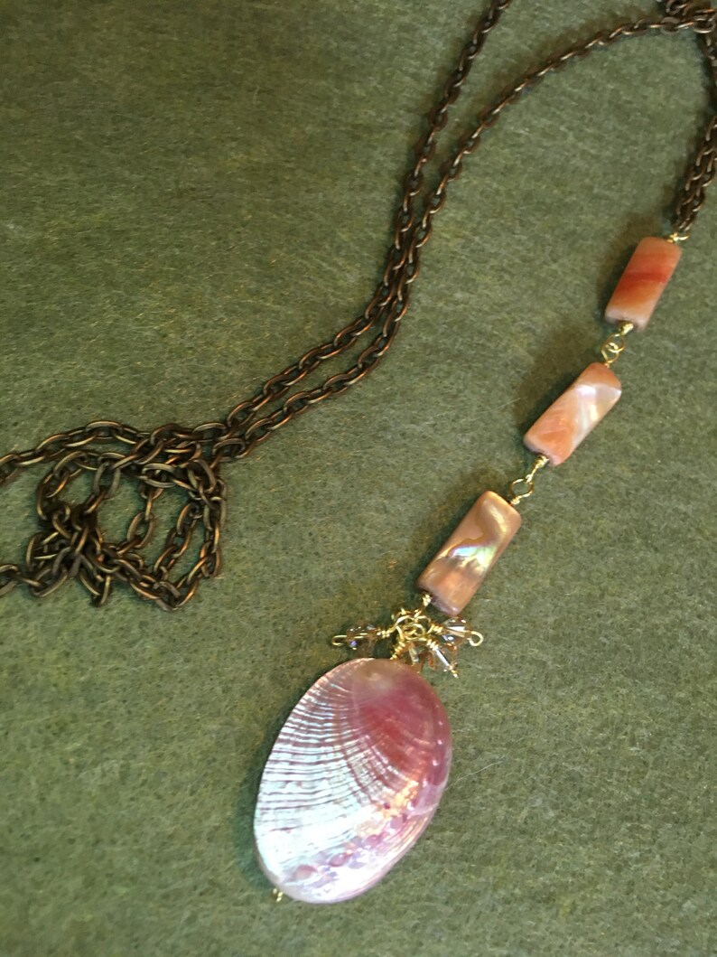 Statement Jewelry -Long Necklace Chain Necklace Necklace Compassion Over the Head Charm Pendant Necklace -Jewelry with Meaning