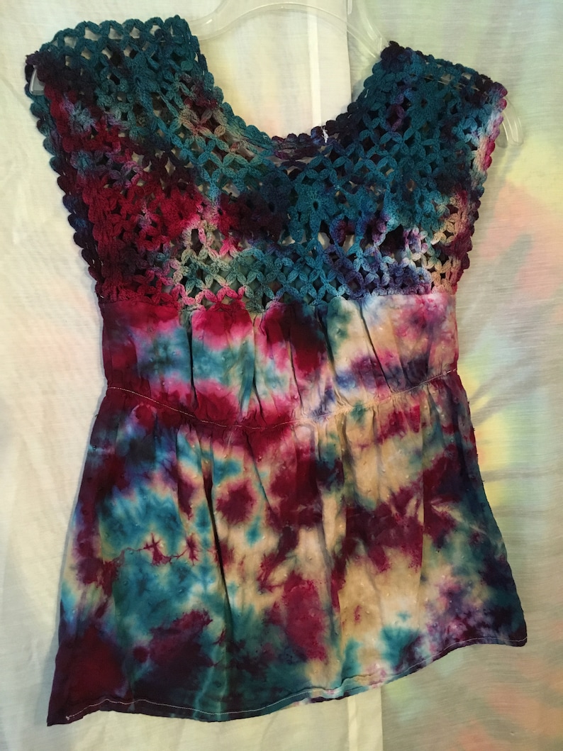 Tie Dyed Womens Blouse Tie Dyed Old Navy Blouse Womens Size M