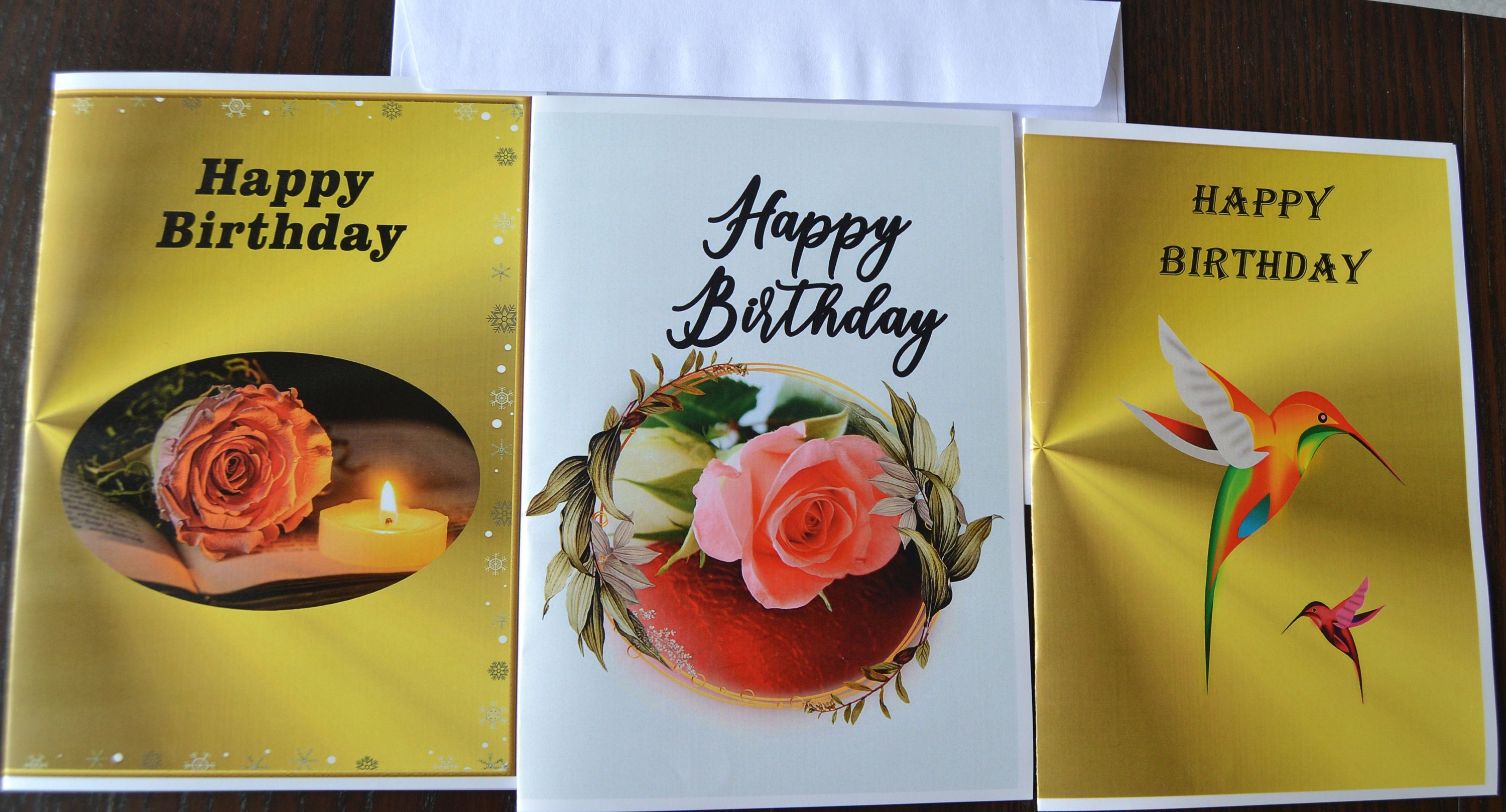 set of 3 birthdaymothers day cards in papera5 folded paper etsy