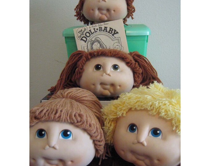 Vintage Cabbage Patch Baby Doll Cabbage Patch Heads Set of Etsy