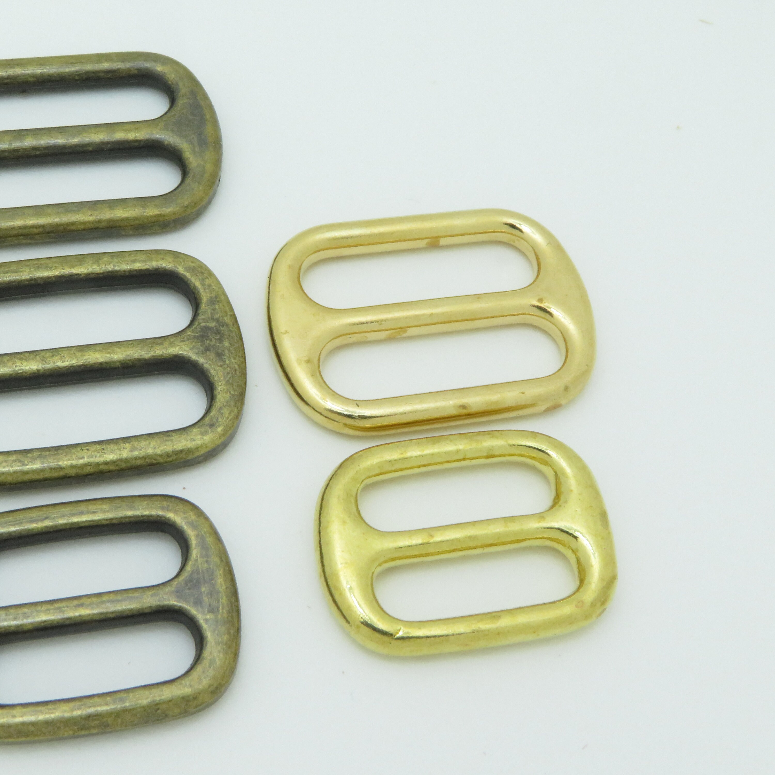 Metal Tri Glide Slide Buckles 3 Bar Adjusters Antique Brass Etsy UK