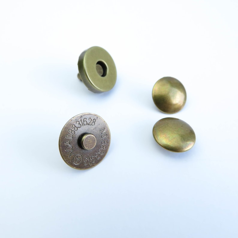 Double Rivet Snaps Antique Brass Nickel 18 Mm 14 Mm Etsy UK