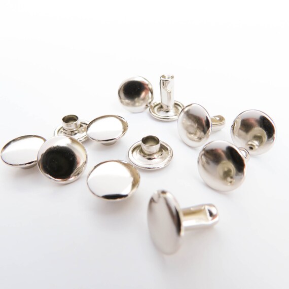 Double Cap Rivets for Leather Rapid Nickel /silver Rivets Etsy UK