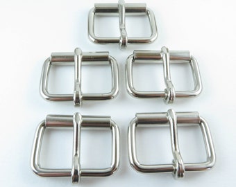 30 mm Nickel plated Steel Single roller buckles. Strong buckles for collars, straps, webbing, bag making, saddlery work.