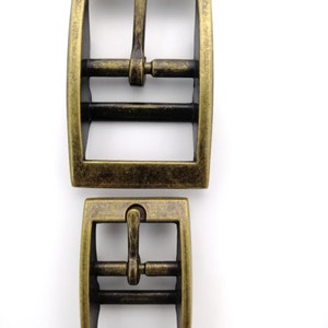 Collar buckles.20, 25 mm buckles for bag straps,belts,dog collars.Black,antique brass,nickel webbing equestrian buckles. image 2