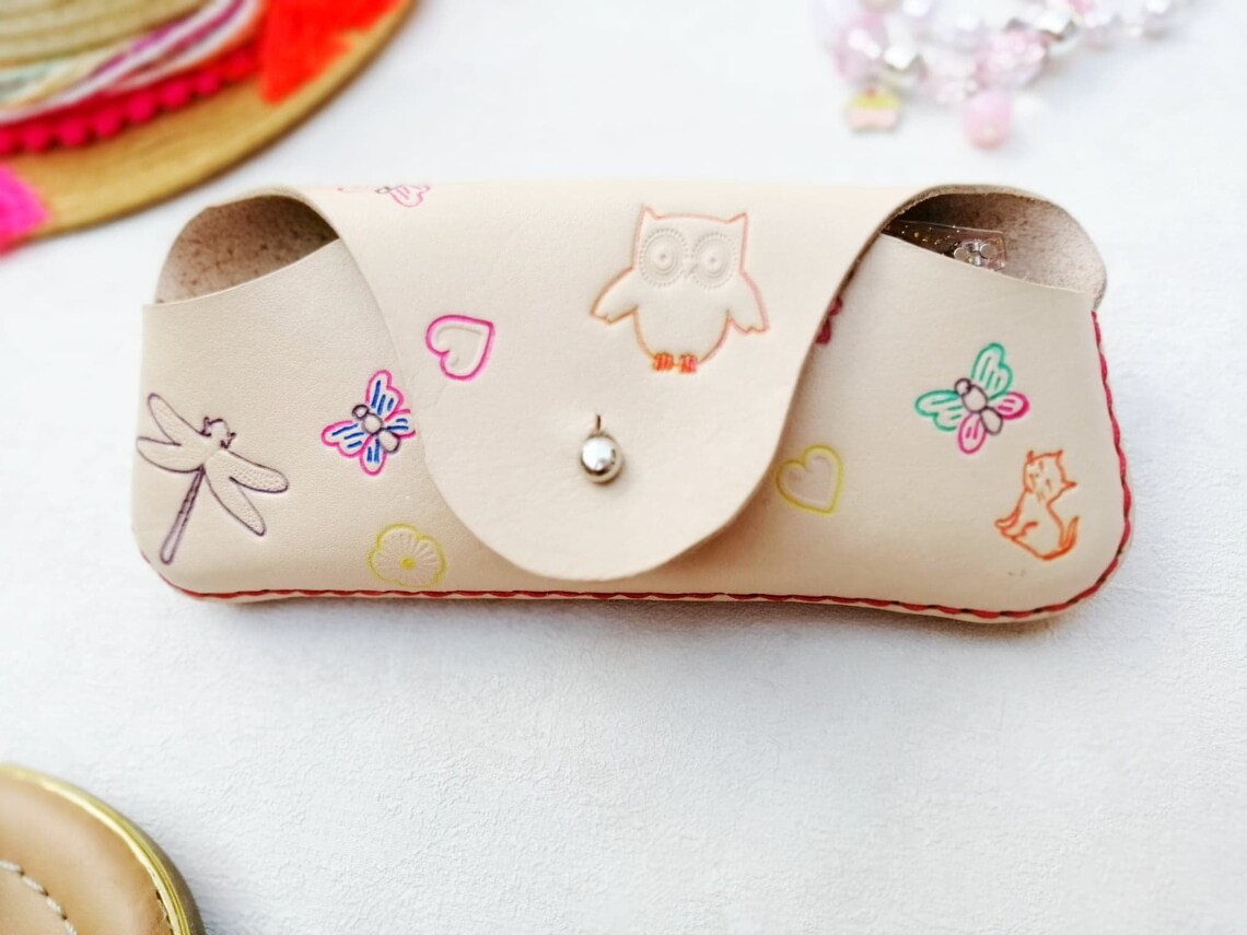 Glasses Case for Children. Kids Sunglasses Leather Pouch. Etsy