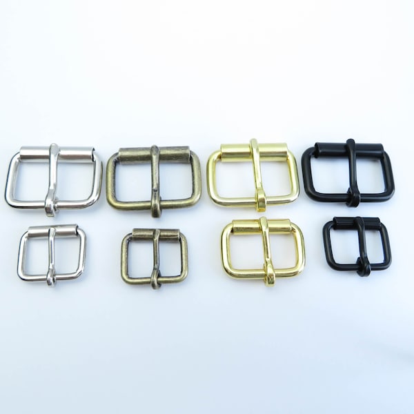 Single roller buckles. Strong buckles for straps, webbing, bag making. Choose from nickel, brass, antique brass and matte black. 30,20 mm