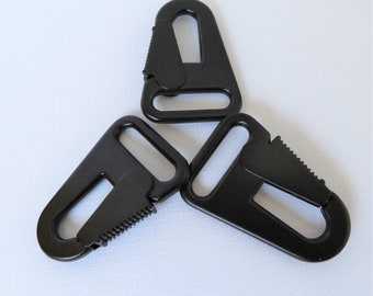 HK Style Snap Hook Keyring Clip Spring Gate Sling Quick Release Clip  Matte Black Nickel Carabiner Snap