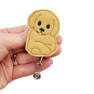Golden Retriever Badge Reel, Dog Badge Reel, Animal Badge Reel, Golden Retriever Gifts, Dog Lanyard, Veterinary Gifts, Veterinarian Gifts