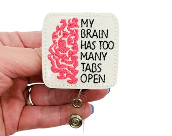 Brain Badge Reel, Brain Badge Holder, Brain Badge Clip, Brain ID Badge, Neurology Gift, Neurology Badge Reel, Neurologist Gift, Neuro Nurse