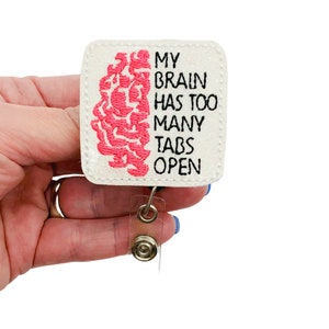 Brain Badge Reel, Brain Badge Holder, Brain Badge Clip, Brain ID Badge, Neurology Gift, Neurology Badge Reel, Neurologist Gift, Neuro Nurse