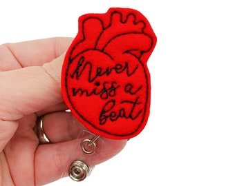 Heart Badge Reel, Heart Badge Holder, Heart Badge Clip, Heart Badge, Anatomical Heart ID, Organ Badge Reel, Heart ID Badge