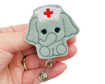 Elephant Nurse Badge Reel, Elephant Badge Reel, Nurse Gift for Nurse, RN Badge Reel, RN Gifts for RN, Elephant Gifts, Animal Badge Reel