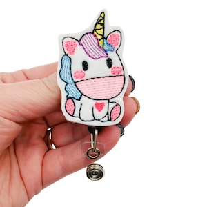 Unicorn Badge Reel, Unicorn Lanyard, Unicorn Gift, Cute Badge Reel, Unicorn Items, Unicorn Presents, Cute Lanyard, Nurse Badge Reel