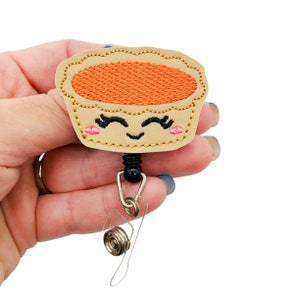 Pumpkin Pie Badge Reel, Sweet Potato Pie Badge Reel, Thanksgiving Badge Reel, Food Badge Reel, Dessert Badge Reel, Fall Badge Reel