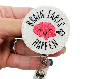 Brain Badge Reel, Brain Badge Holder, Brain Badge Clip, Neurology Badge Reel, Neurologist Badge Reel, Funny Badge Reel, Funny Badge Holder