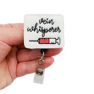 Phlebotomist Badge Reel, Nurse Badge Reel, Funny Nurse Badge Clip, RN Gifts, RN Badge Reel, Er Nurse Badge Holder, RN Gift for Nurse