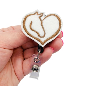 Horse Badge Reel Animal, Animal Badge Reel Horse, Vet Badge Reel, Heart Badge Reel, Equestrian Gifts, Horse Lover Gift, Veterinarian Gift