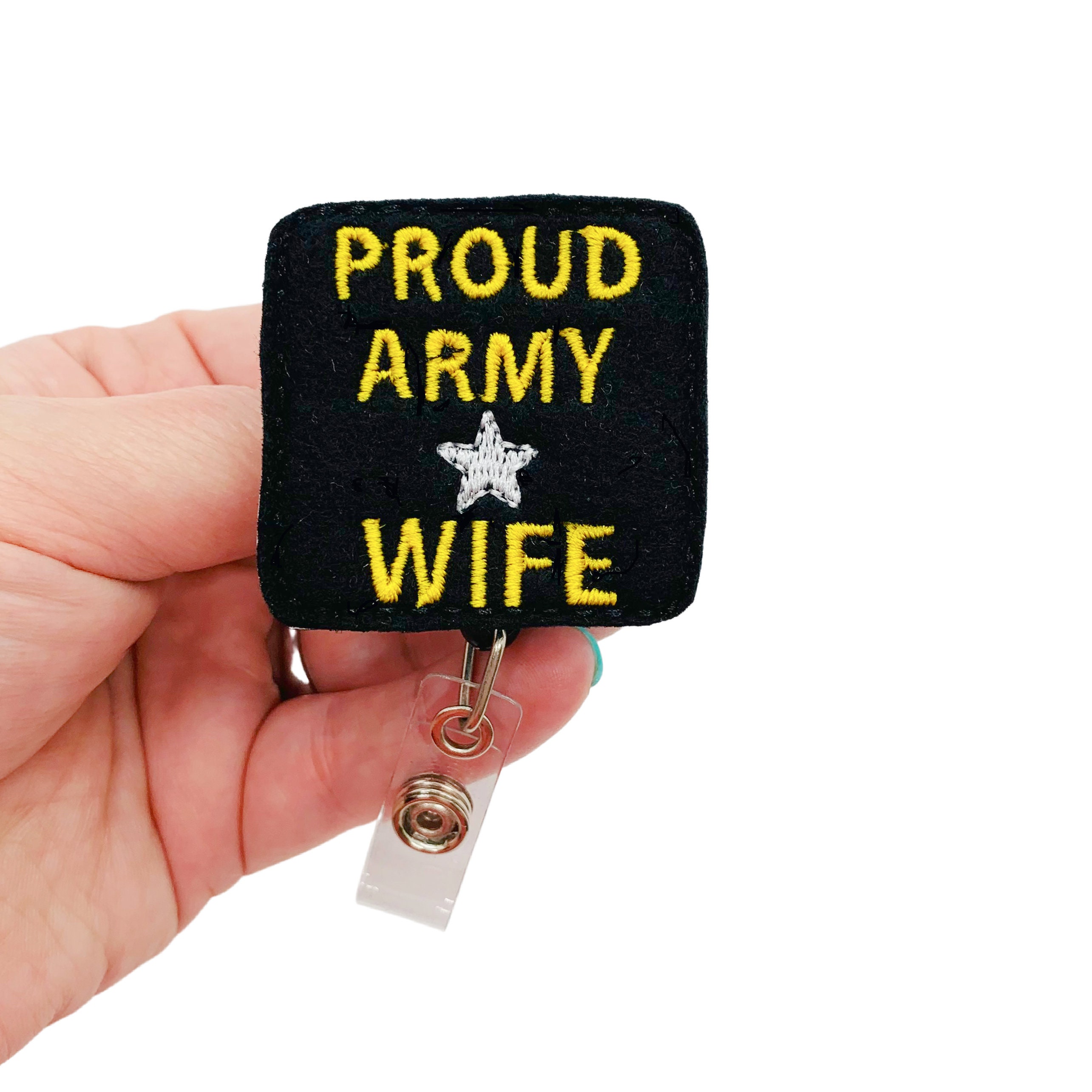 I Love My Soldier/veteran Badge Reel Military Badge Reels -  Canada