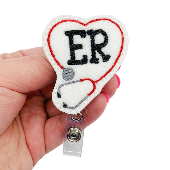 ER Nurse Badge Reel Nurse Lanyard, Gift for Nurse Gifts, Nursing Badge  Holder Nurse, Emergency Nurse Badge Clip, Nursing Badge Reel Heart -   Canada