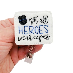 Police Badge Reel, Police Officer Gifts, Police Dad Gift, Police Gifts for Police Wife, Cop Badge Clip Retractable, Leo Badge Holder Police