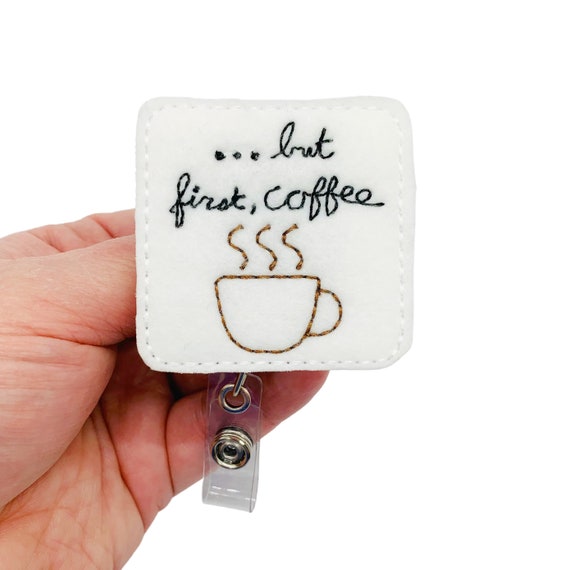 Coffee Badge Reel, Coffee Gift, Caffeine Badge Reel, Funny Badge