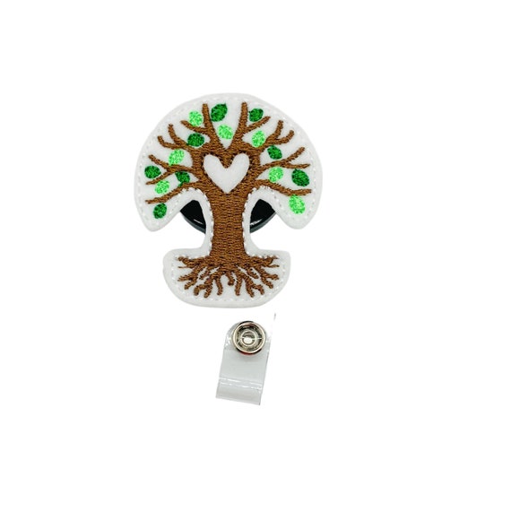 Buy Tree Badge Reel, Heart Badge Reel, Tree Gift, Green Lanyard ID